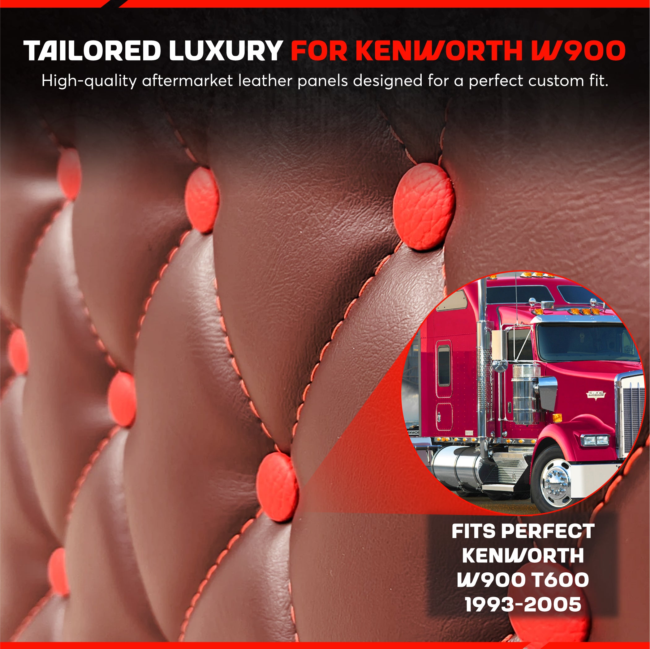 Door Panel Set Compatible with Kenworth W900 T600