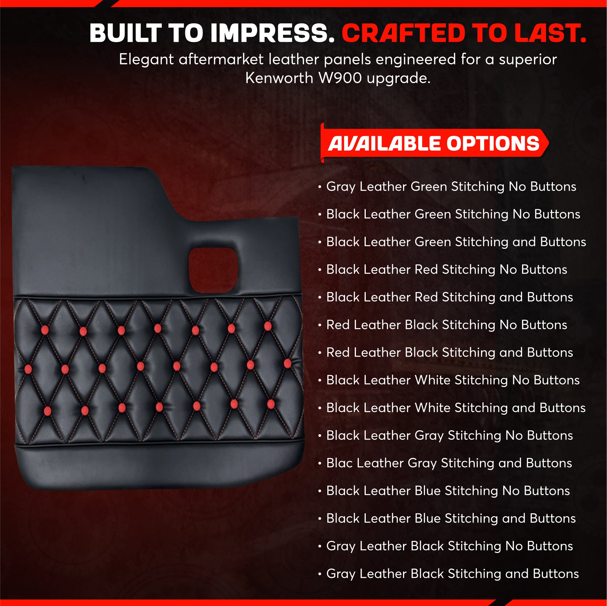 Door Panel Set Compatible with Kenworth W900 T600