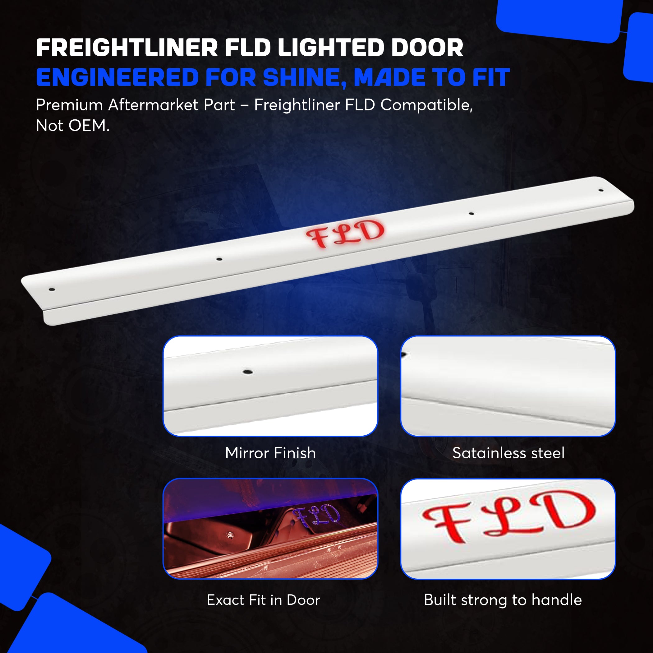Freightliner FLD Lighted Door Trim Set