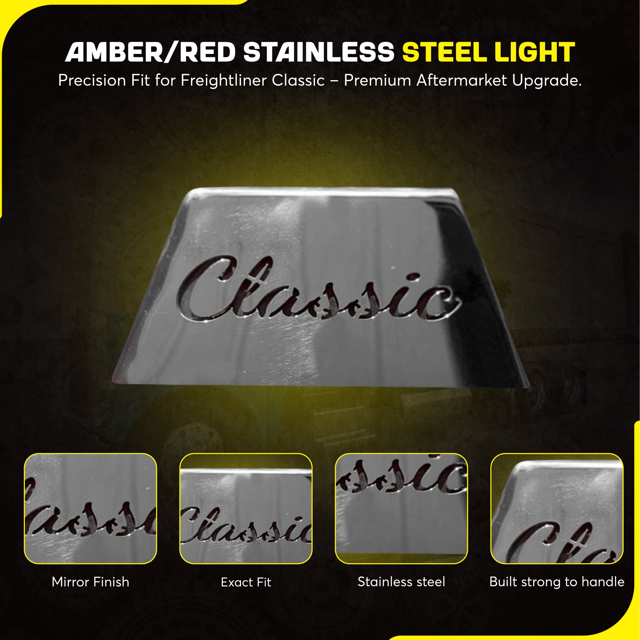 Freightliner Classic Fender Turn Signal Light with Amber/Red