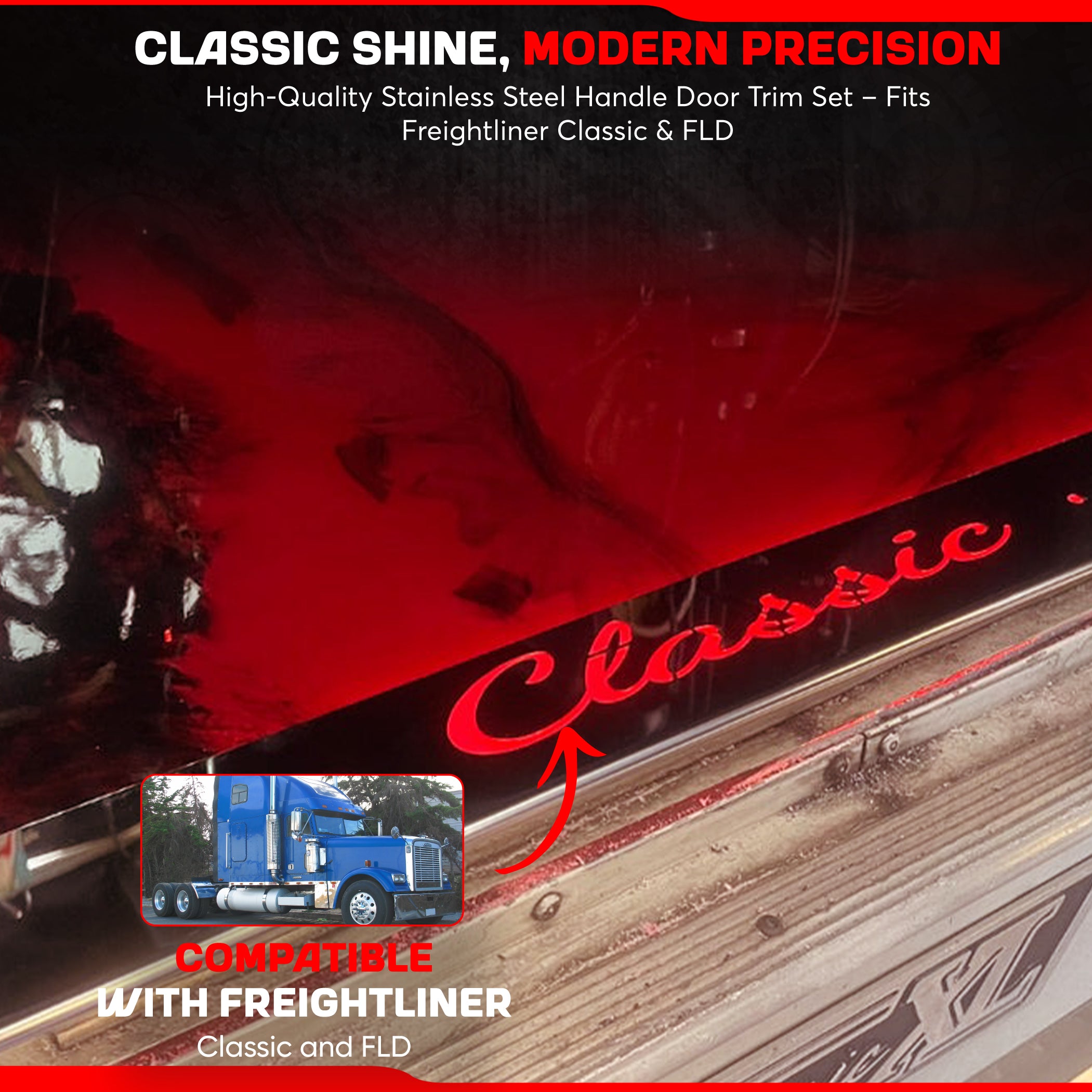 Freightliner Classic Lighted Door Trim Set