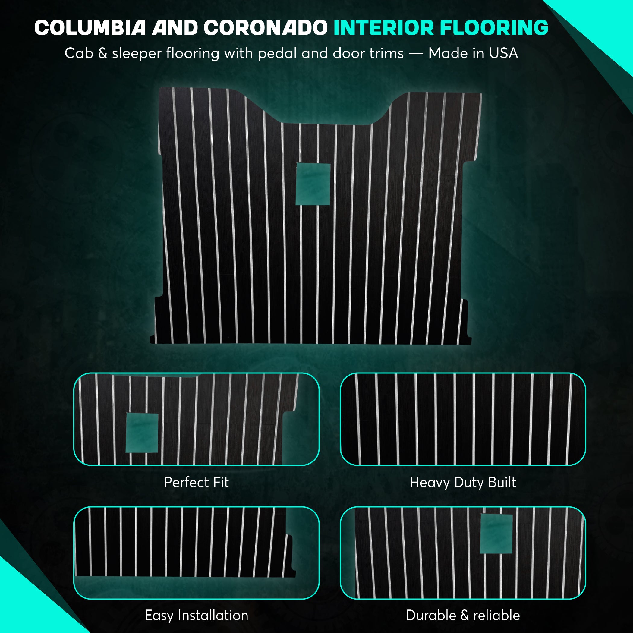 Freightliner century coronado and Columbia flooring