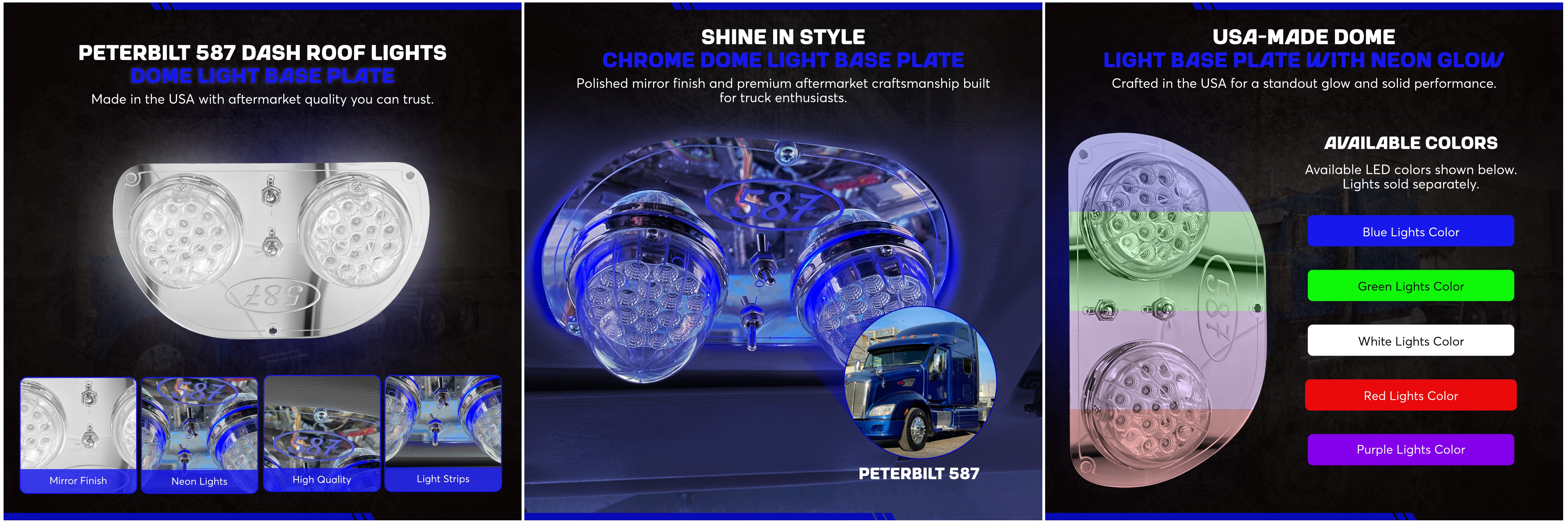 Peterbilt 587 Dash Roof Lights