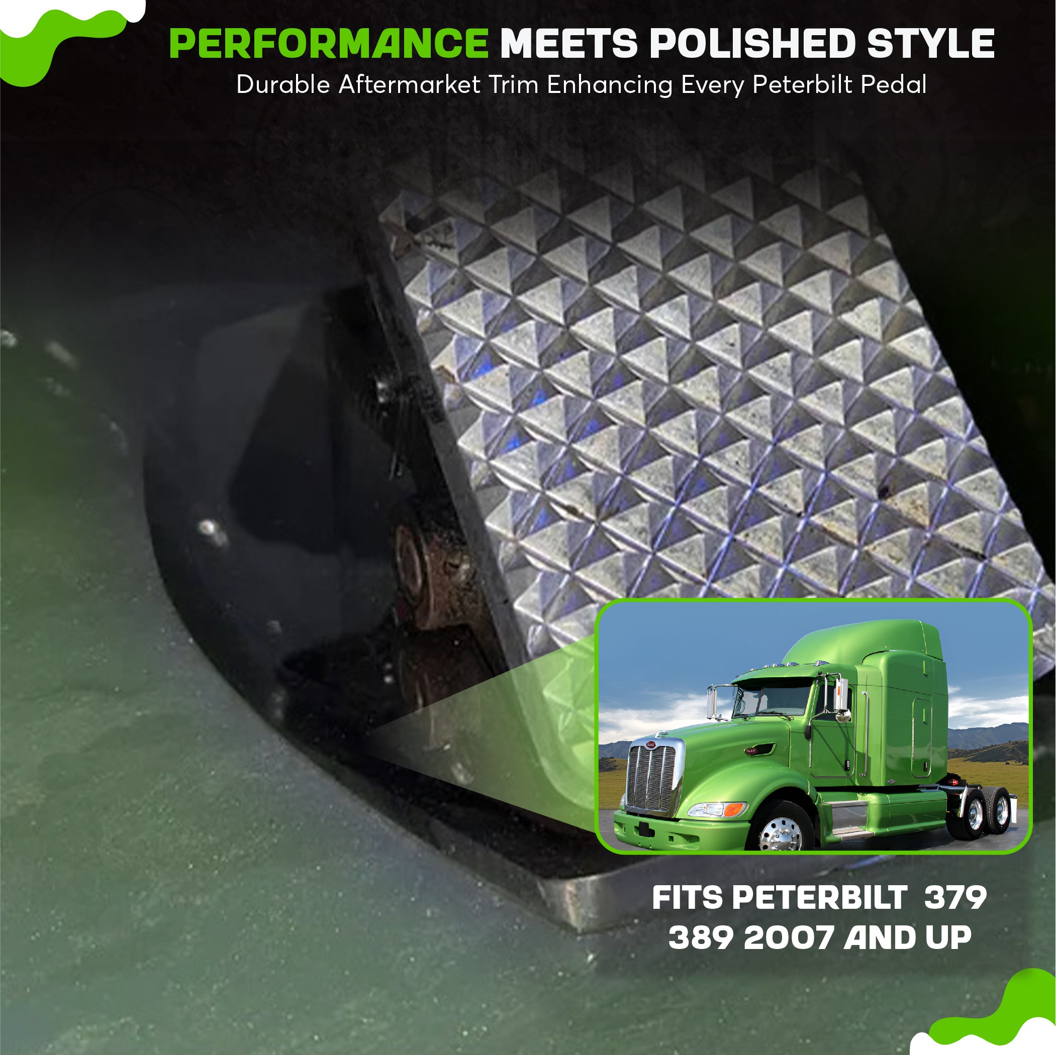 Peterbilt 379 389 388 386 2005 and Up Pedals Trim