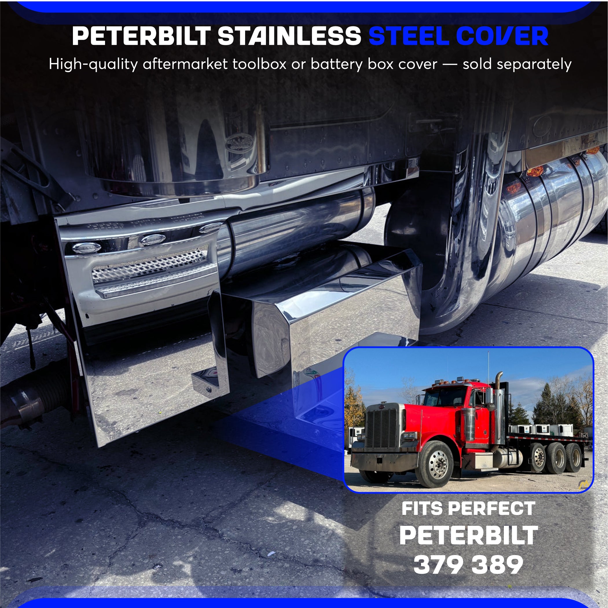 Peterbilt 379 389 Tool Box Stainless Steel Each Sold Separately