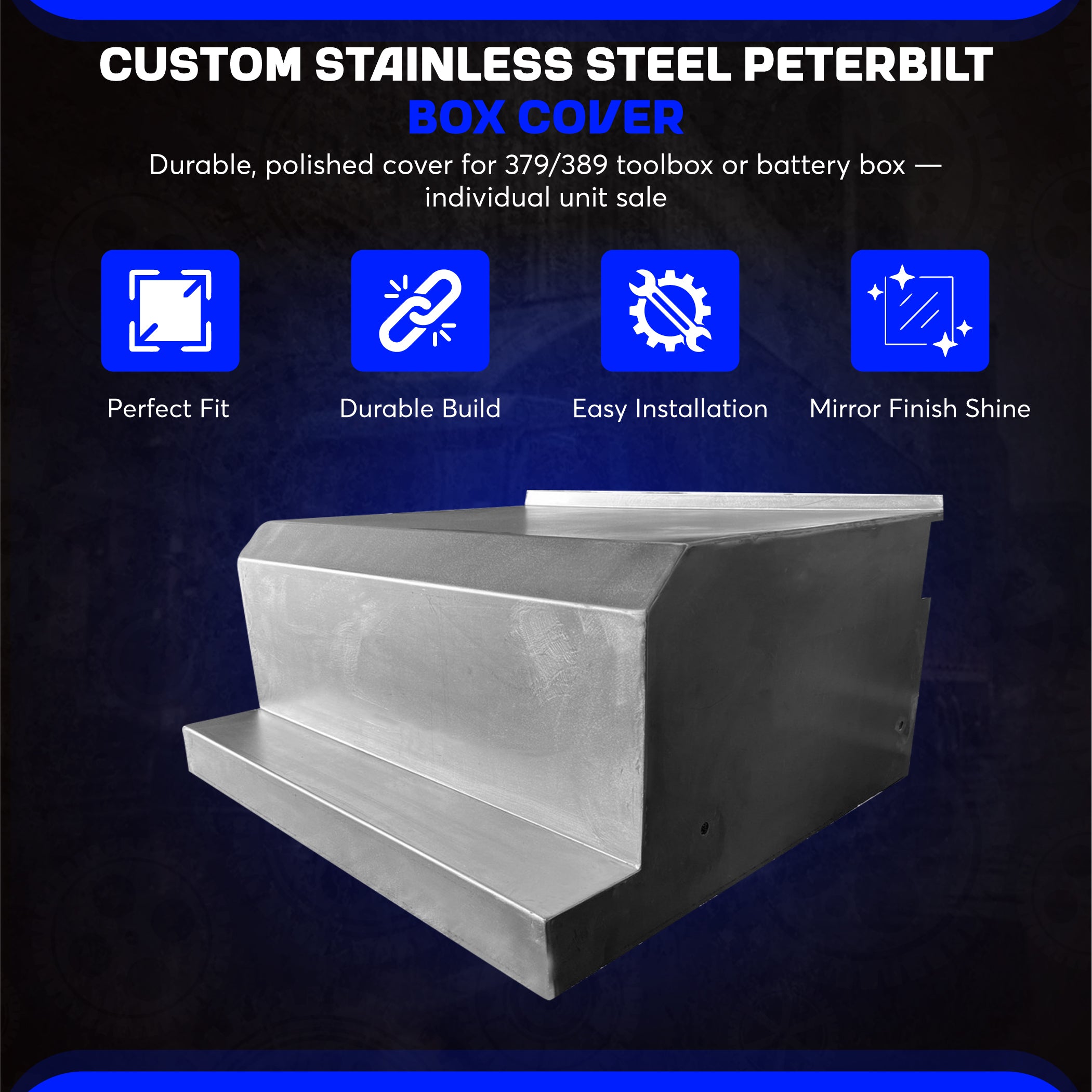 Peterbilt 379 389 Tool Box Stainless Steel Each Sold Separately