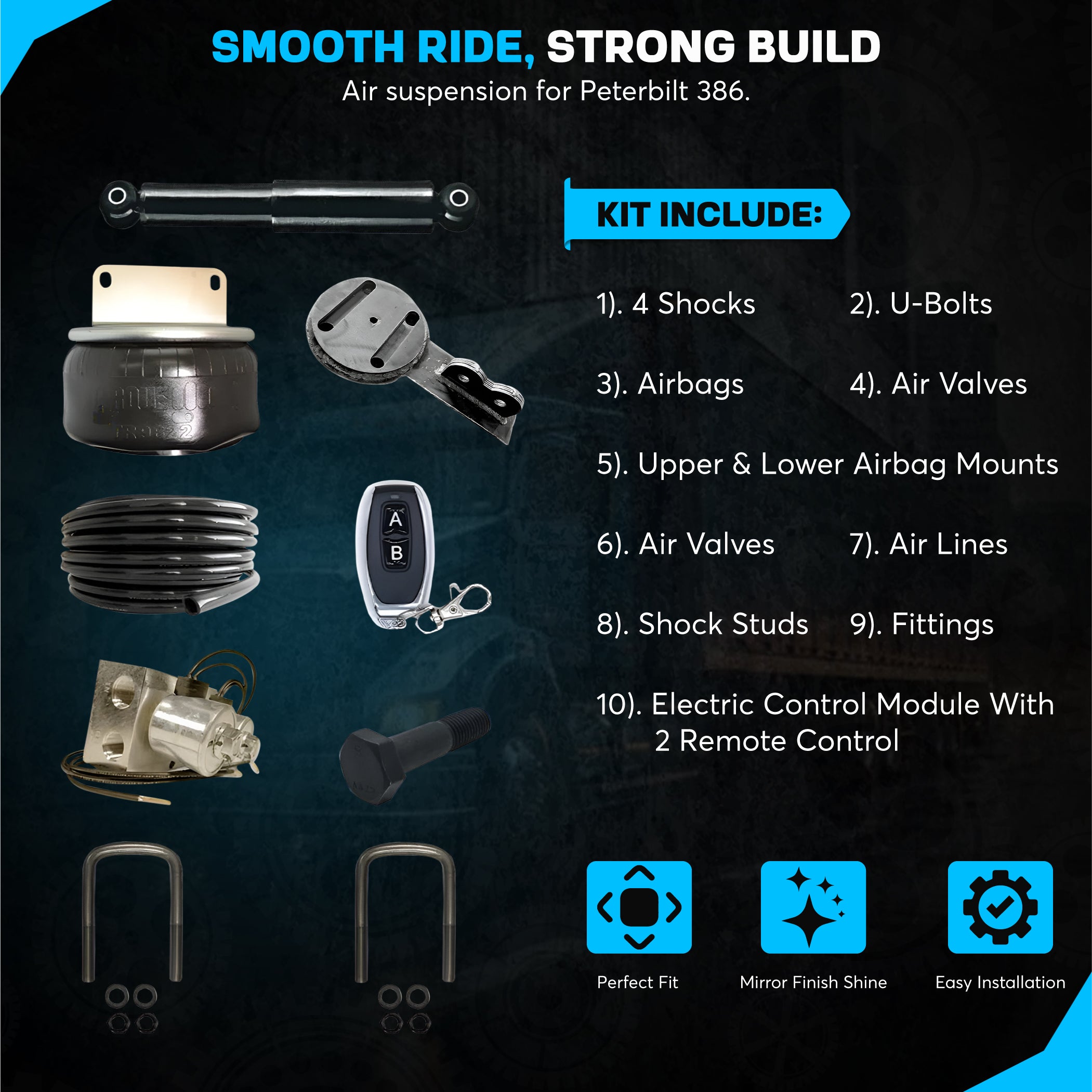 Peterbilt 386 Air Ride Kit