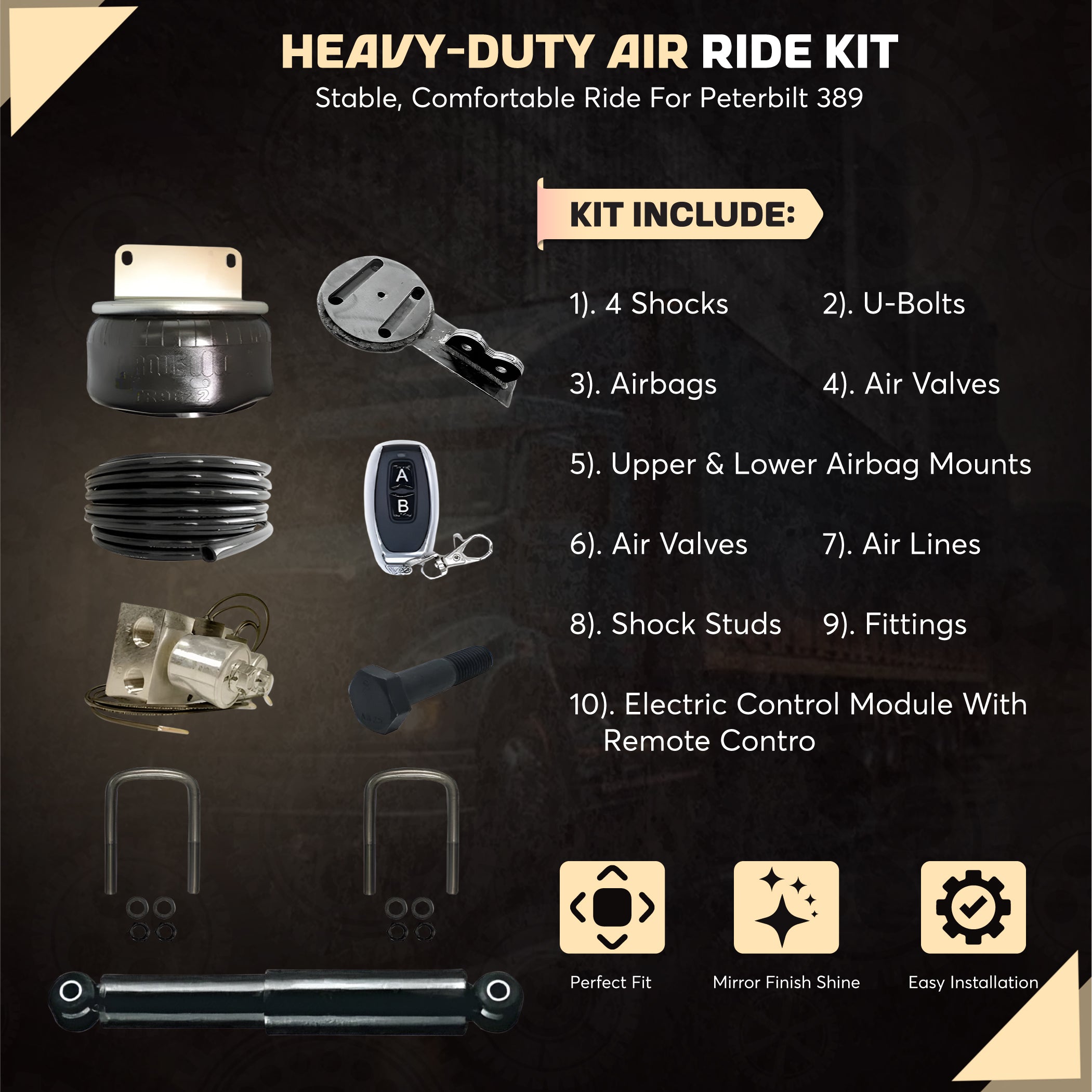 Peterbilt 389 Air Ride Kit