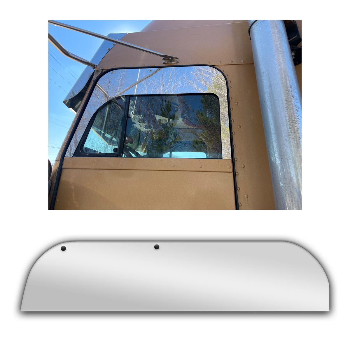 Freightliner Classic Window Chops 6.75 Inch Set