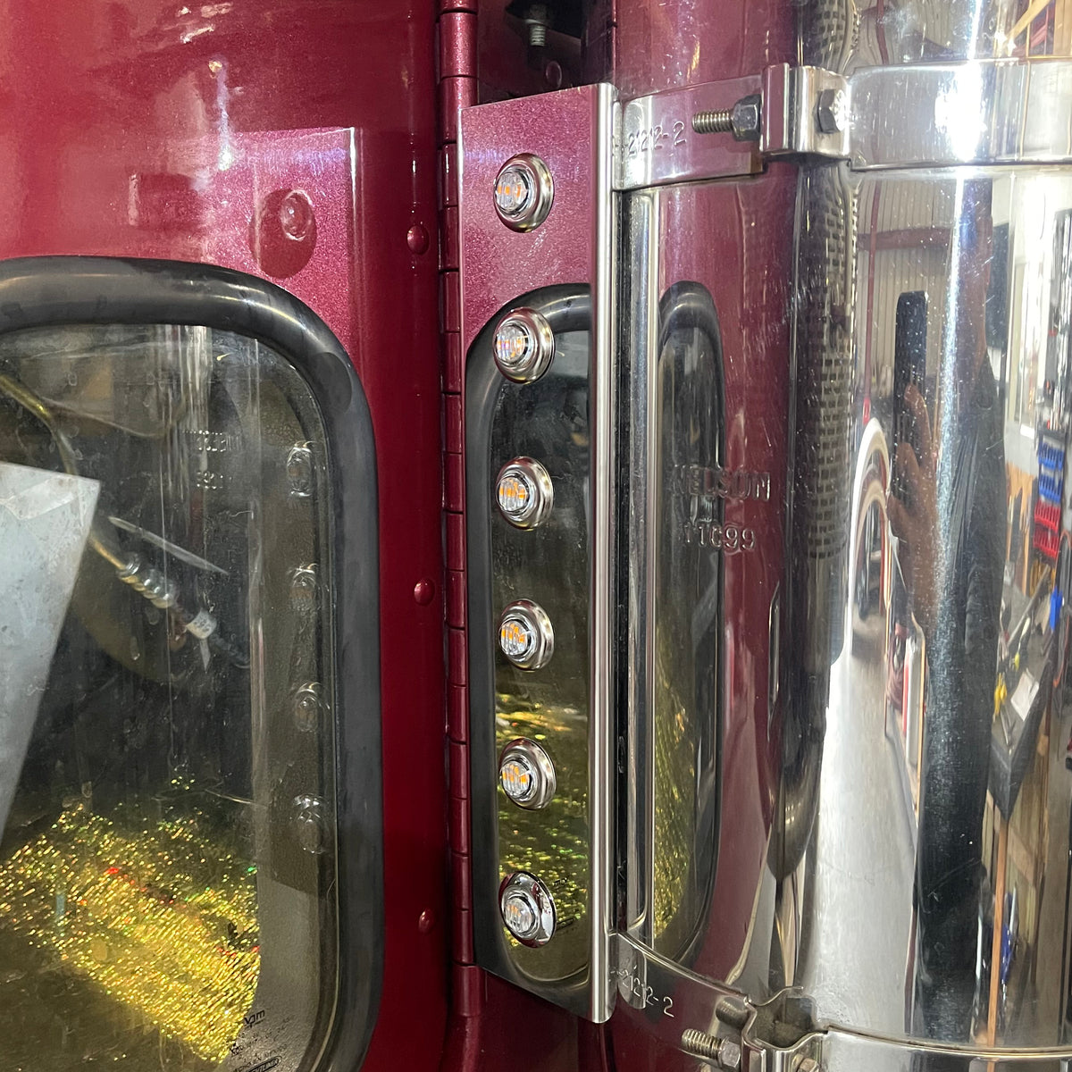 Freightliner Classic, XL 11 Inch Air Cleaner Rear Light Boxes Set For Nelson Penny Lights Not Included