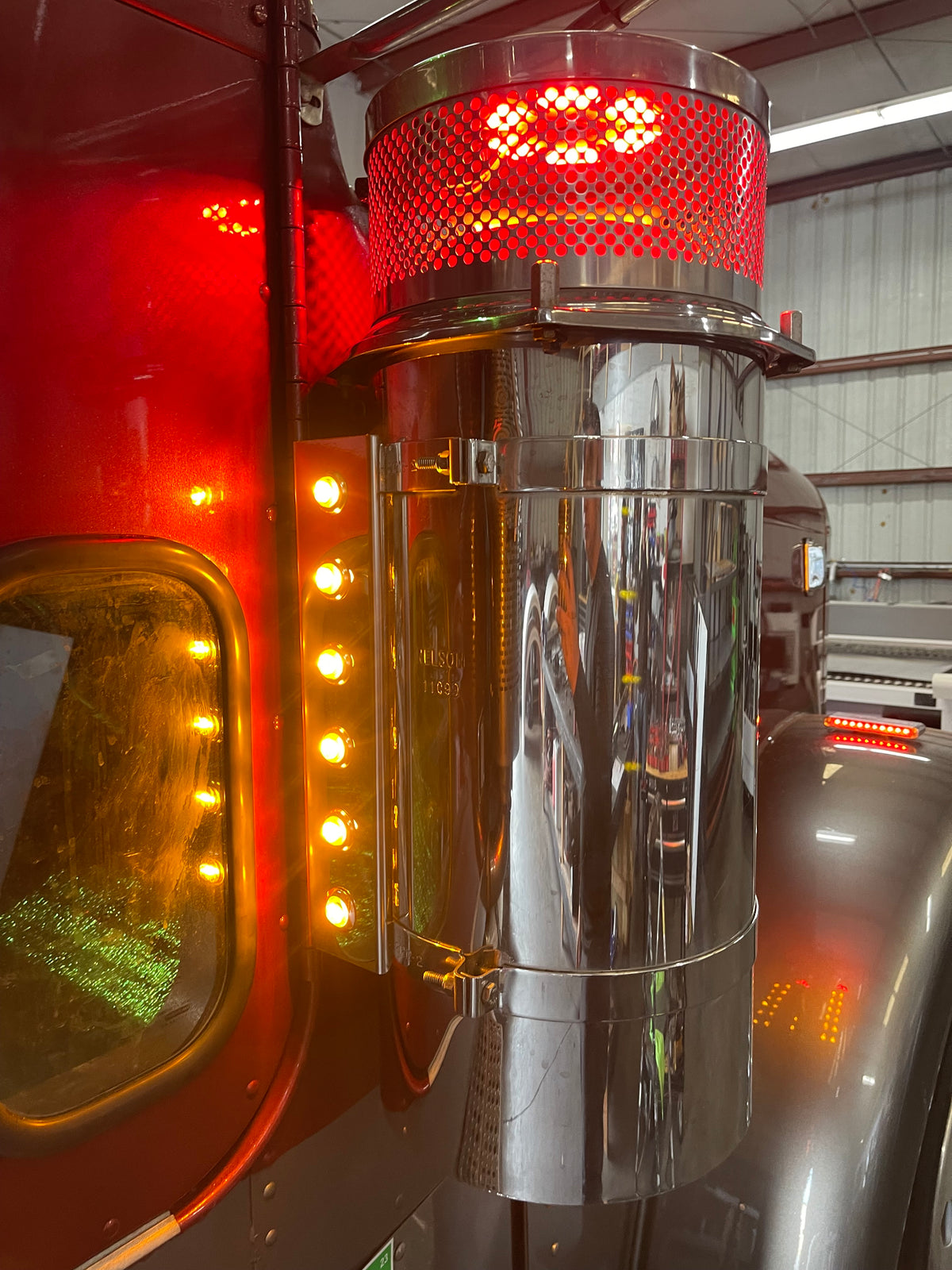 Freightliner Classic, XL 11 Inch Air Cleaner Rear Light Boxes Set For Nelson Penny Lights Not Included
