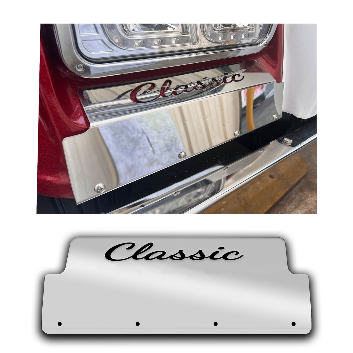 Freightliner Classic Fender Guards Stainless Steel Set Classic Style